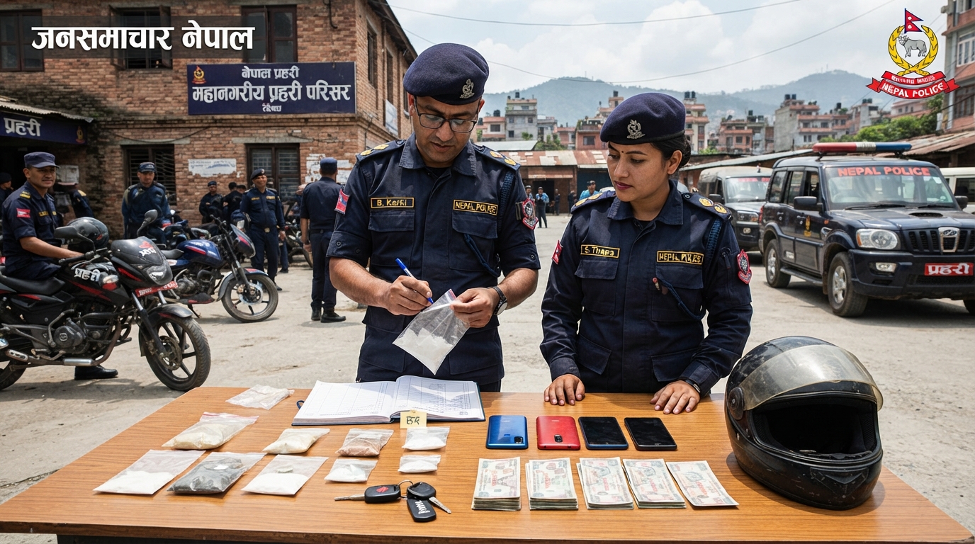 काठमाडौंमा लागूऔषधसहित पाँच जना पक्राउ